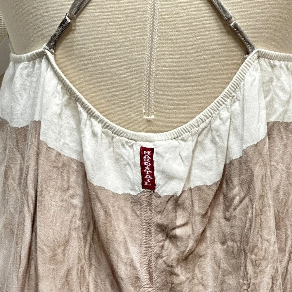 Hard Tail Ombre Sundress Women XS Neutral Open Back Beach Vacation Festival Boho
